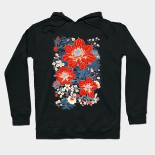 Kimono Flowers Design Hoodie